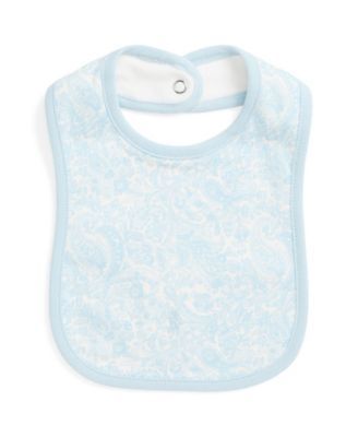 Baby Boys Paisley Interlock Bib