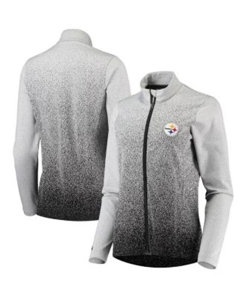 Antigua Women's White, Black Pittsburgh Steelers Guide Full-Zip Jacket