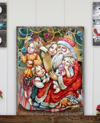 Wish List Santa Holiday Wall Art