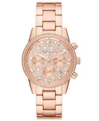 Women's Ritz Chronograph Rose Gold-Tone Stainless Steel Bracelet Watch 37mm