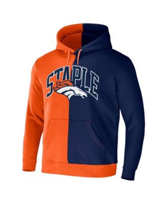 Men's NFL x Darius Rucker Collection by Fanatics Heather Gray Denver Broncos Color Blocked Pullover Hoodie Size: Large