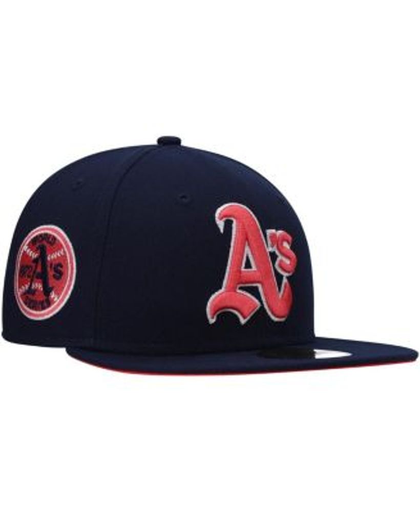 Men's New Era Navy Oakland Athletics White Logo 59FIFTY Fitted Hat