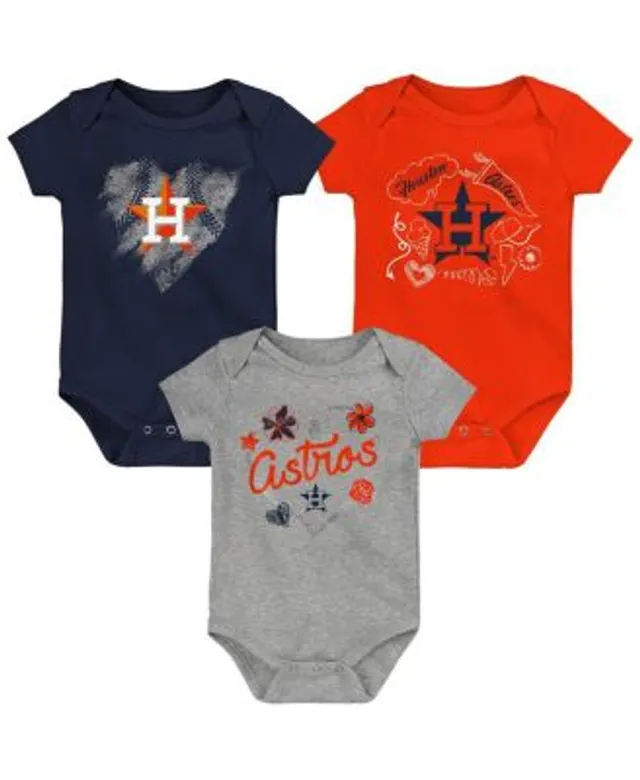 Infant Navy/Red/Heathered Gray Atlanta Braves Batter Up 3-Pack Bodysuit Set