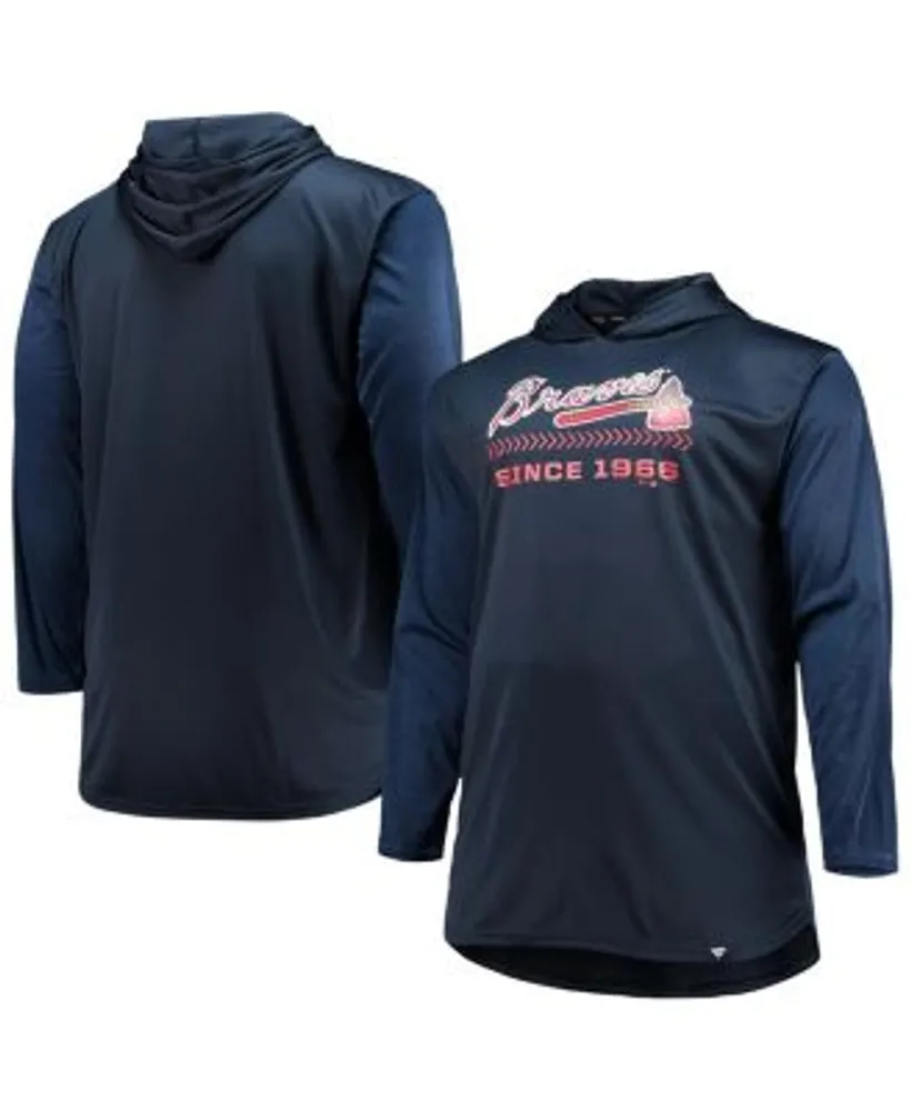 Men's New Era Navy Atlanta Braves Big and Tall Twofer Pullover Hoodie