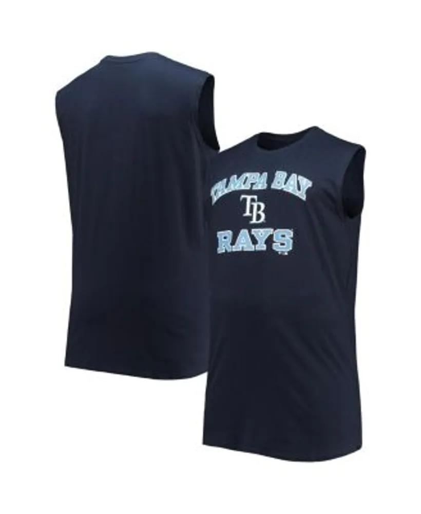 Profile Men's Navy Tampa Bay Rays Big and Tall Jersey Muscle Tank Top
