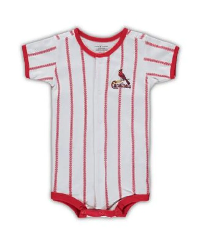 St. Louis Cardinals Infant Pinstripe Power Hitter Coverall - White