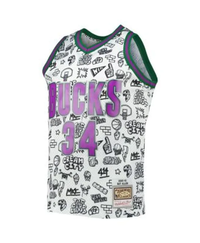 Ray Allen Milwaukee Bucks Mitchell & Ness Hardwood Classics 2000/01 Lunar  New Year Swingman Jersey - Purple