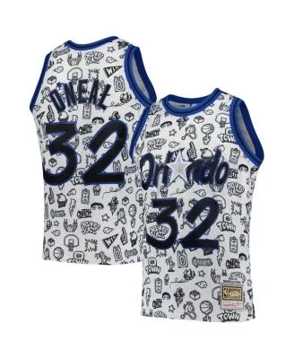 Men's Mitchell & Ness Shaquille O'Neal Blue/Black Orlando Magic Hardwood Classics Tie-Dye Name & Number Tank Top