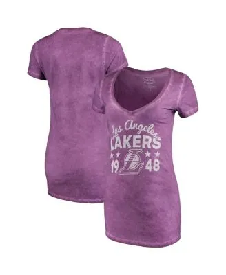 Women's Tommy Jeans Black Los Angeles Lakers Ashley V-Neck T-Shirt Size: Medium