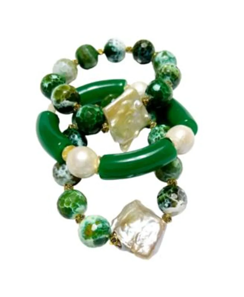 Pearl Bracelet Design-How to Make a Green Pearl Bead Bracelet