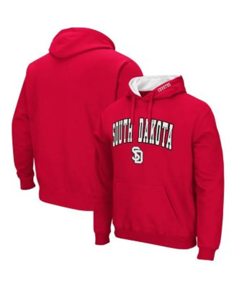 Men's Colosseum Red Boston University Arch and Logo Pullover Hoodie