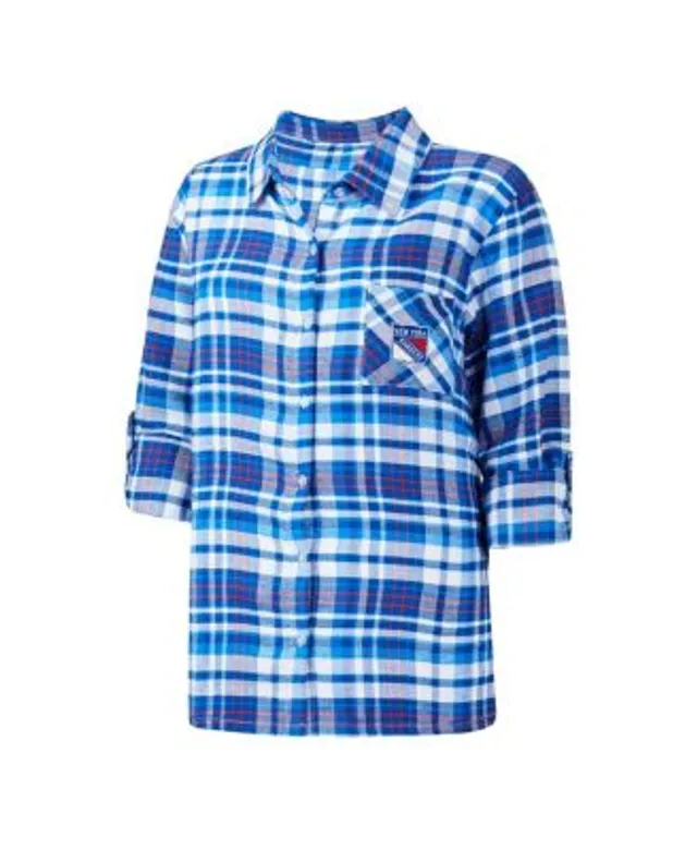 Concepts Sport Women's Navy, Orange Chicago Bears Accolade Flannel Long  Sleeve Button-Up Nightshirt - Macy's