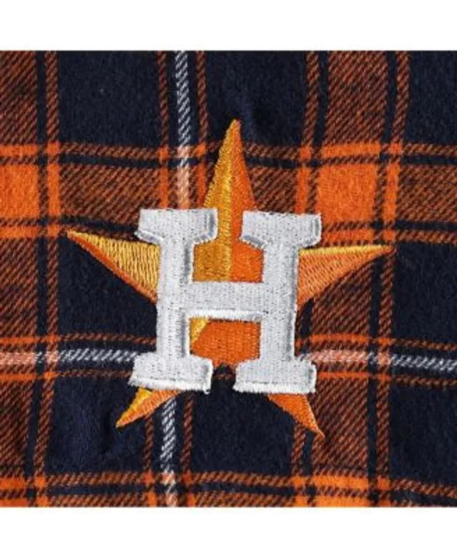 Men's Houston Astros Concepts Sport Navy/Orange Ledger Flannel Boxers