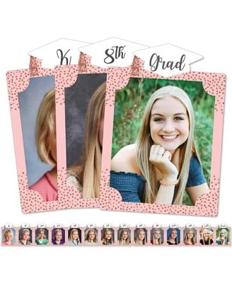 Rose Gold Grad - 8 x 10 inches K-12 School Photo Holder - DIY Graduation Party Decor - Picturific Display