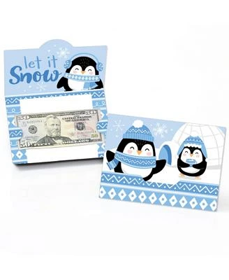 Winter Penguins - Holiday and Christmas Party Money And Gift Card Holders 8 Ct