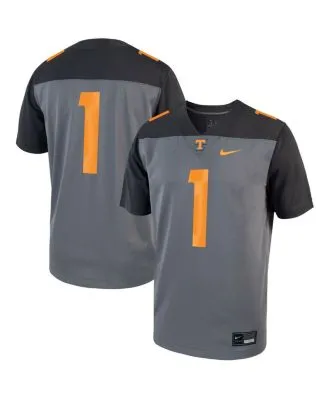 Men's Nike #1 Gray Tennessee Volunteers Alternate Game Football Jersey