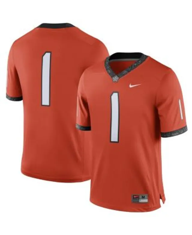 Nike Men's Oklahoma State University Pinstripe Full Button Replica Baseball Jersey Medium / White