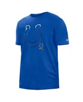 Indianapolis Colts New Era 2022 Sideline Ink Dye T-Shirt - Blue