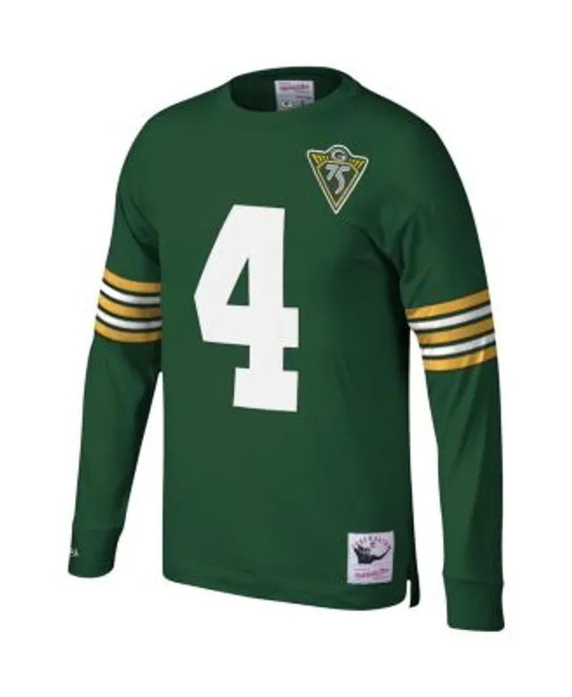 Men's Mitchell & Ness Brett Favre Green Green Bay Packers 1994 Retired  Player Name & Number Long Sleeve T-Shirt