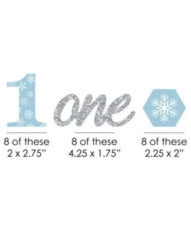 Big Dot Of Happiness Onederland - Paper Straw Decor - Snowflake