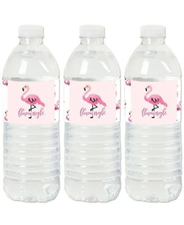 Christmas Flamingo Waterproof Water Bottle Wrappers