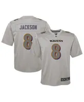 Nike Women's Nike Lamar Jackson Gray Baltimore Ravens Atmosphere Fashion  Game Jersey