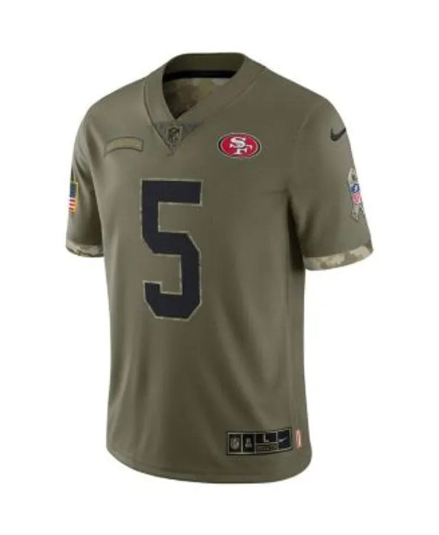 Men's Nike Trey Lance Olive San Francisco 49ers 2022 Salute to Service Name & Number T-Shirt Size: Small