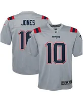 Nike Boys Youth Mac Jones Gray New England Patriots Inverted Game