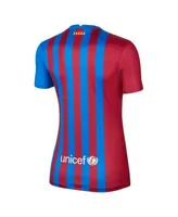 Women's Nike Lionel Messi Blue Barcelona 2021/22 Home Replica Player Jersey Size: Small