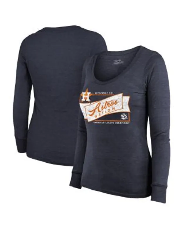 Majestic Women's Houston Astros Every Aspect Pinstripe T-Shirt