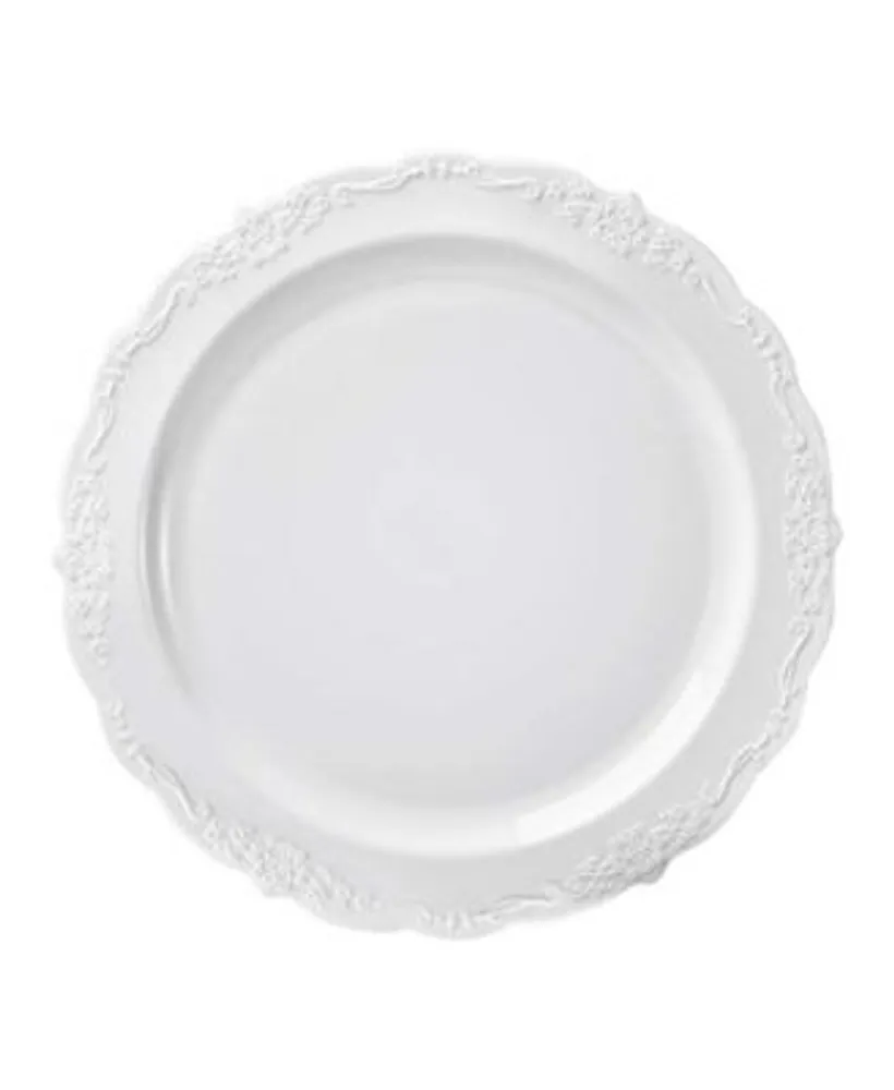 Plastic Plates - Silver Vintage Salad Plate