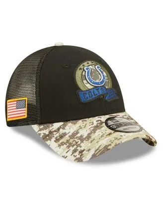 Men's New Era Black/Camo New York Giants 2022 Salute to Service 9FORTY Snapback Trucker Hat