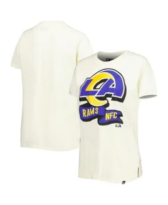 Women's Pro Standard Cream Los Angeles Rams Retro Classic Boxy Cropped  T-Shirt