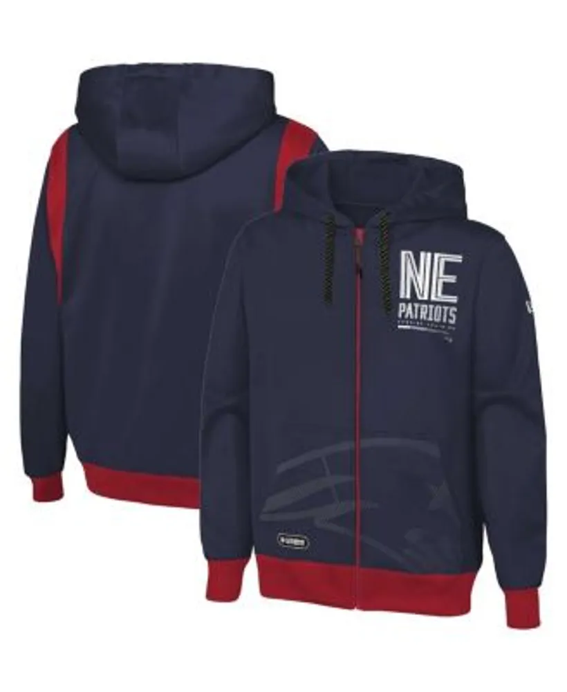 New Era Men's Navy New England Patriots Combine Authentic Drop Back Full-Zip  Hoodie