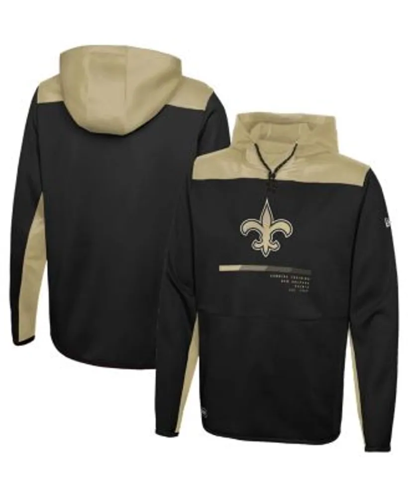 Men's New Era Black Orleans Saints Current Day Long Sleeve Hoodie T-Shirt Size: Small