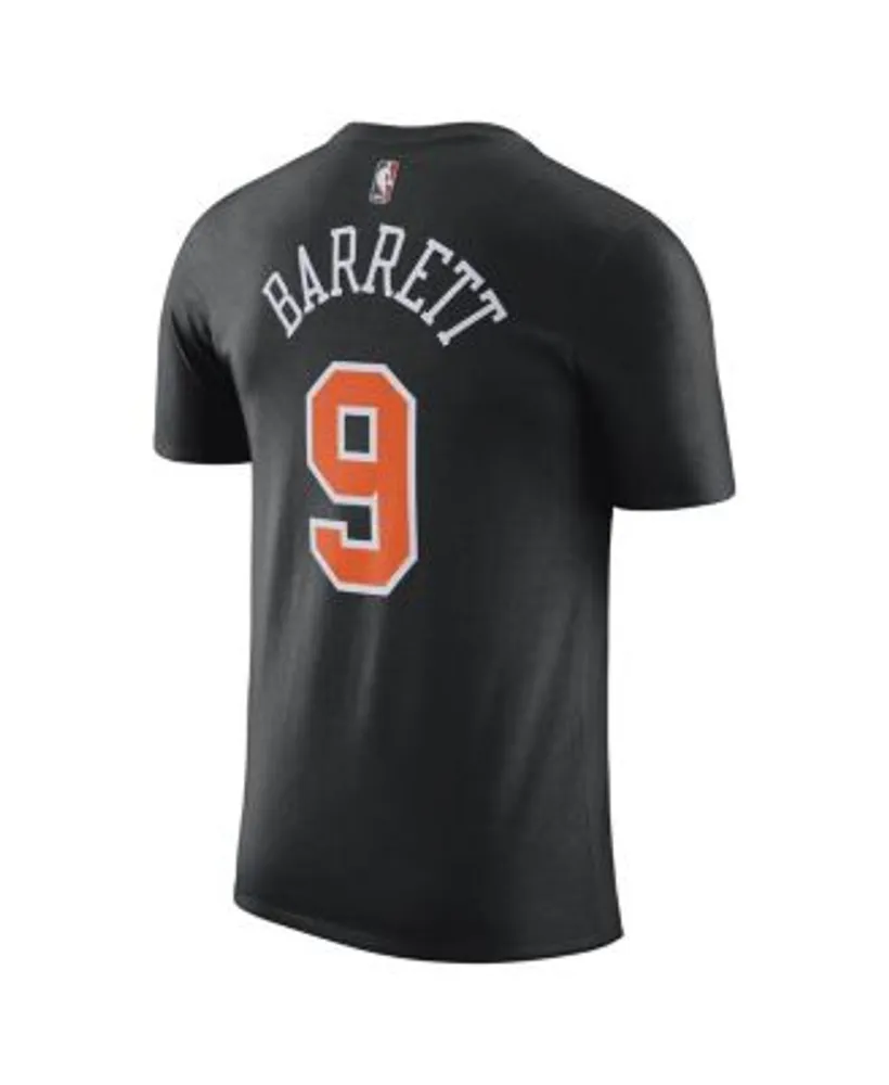 Nike Men's 2022-23 City Edition New York Knicks RJ Barrett #9 Black Cotton  T-Shirt