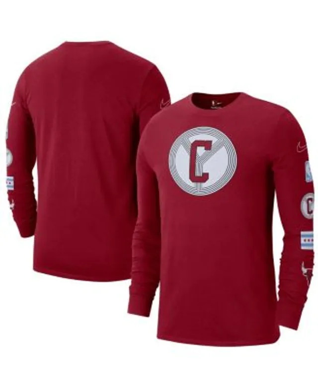 47 Brand Men's White Chicago Bulls City Edition Downtown Franklin Long  Sleeve T-shirt