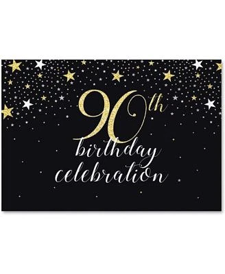 90th Birthday Photo Booth Party Backdrop (5 x 7 ft)