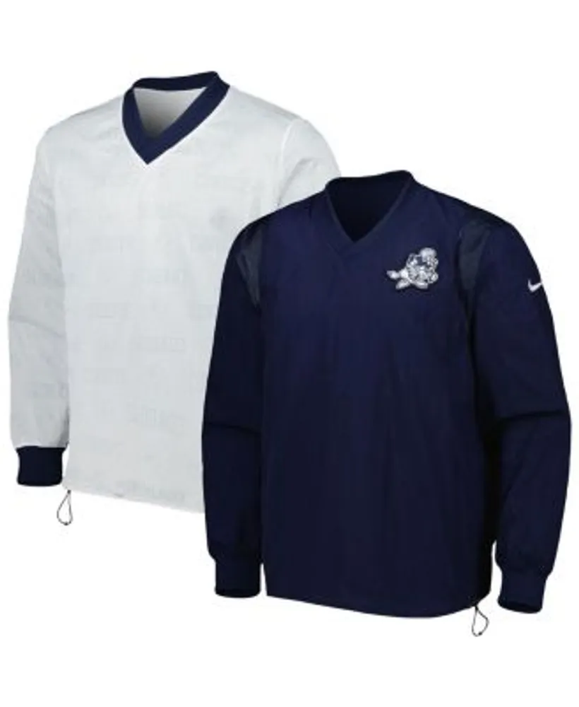 Dallas Cowboys Sideline Athletic Stack V-Neck Pullover Windshirt Jacket -  Navy