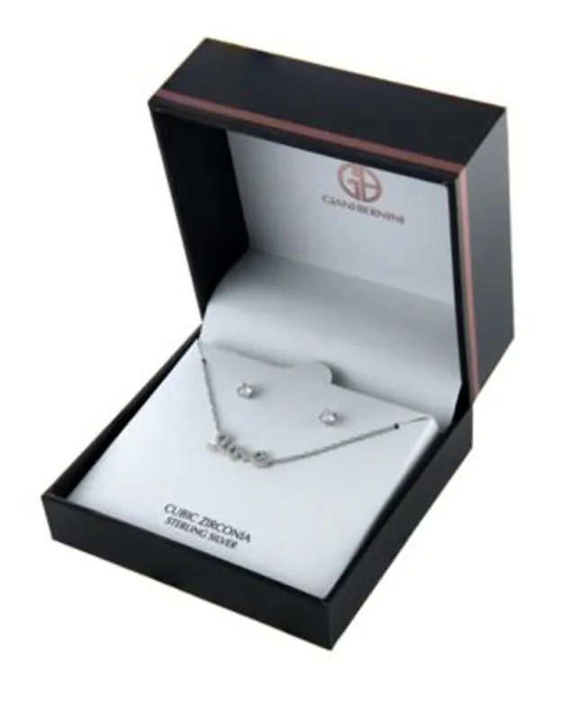 Giani Bernini sterling silver Cubic Zirconia necklace and earring set