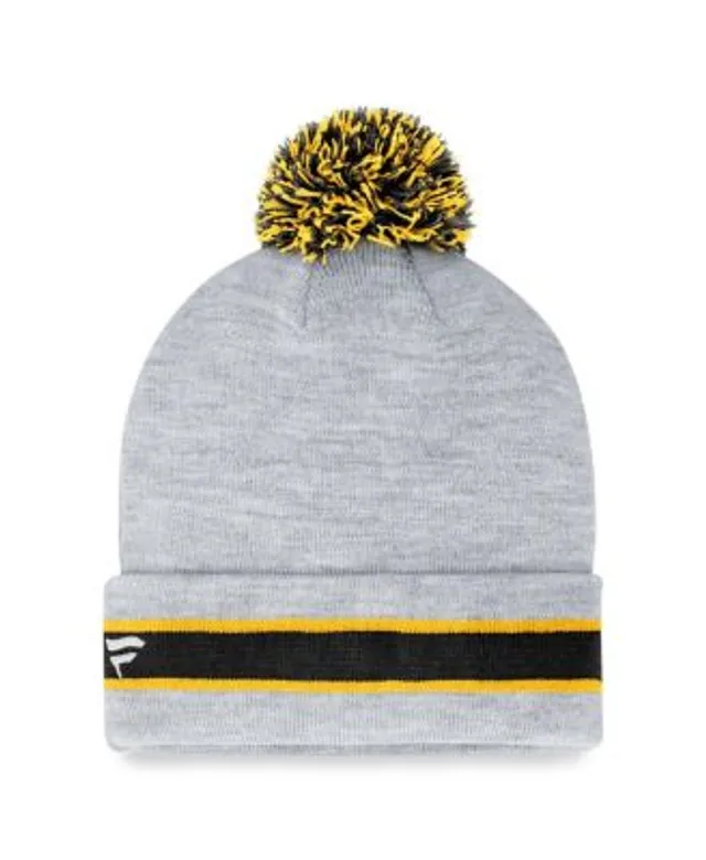 Pittsburgh Steelers New Era Grey/Gold Stripe Knit Hat