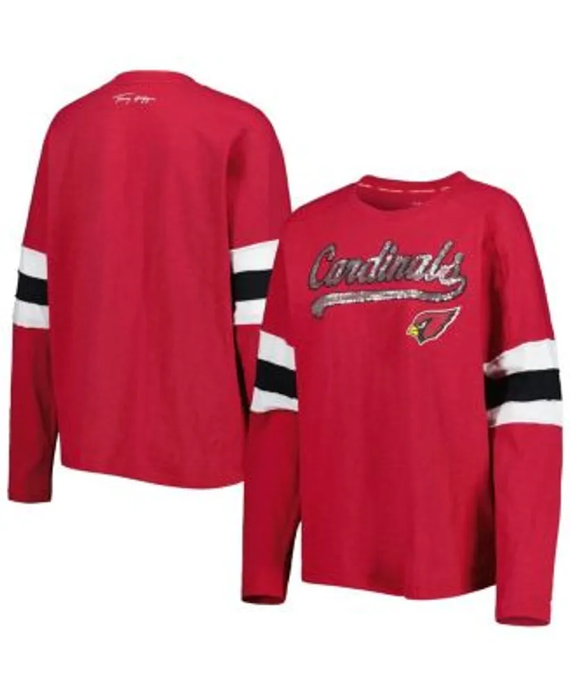 Women's Tommy Hilfiger Cardinal Arizona Cardinals Justine Long Sleeve Tunic T-Shirt Size: Extra Large