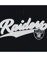 Las Vegas Raiders Nike Historic Raglan Crew Performance Sweater -  Silver/Black