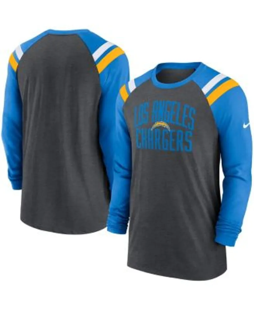 Men's Nike Powder Blue Los Angeles Chargers Fashion Tri-Blend Long Sleeve  T-Shirt