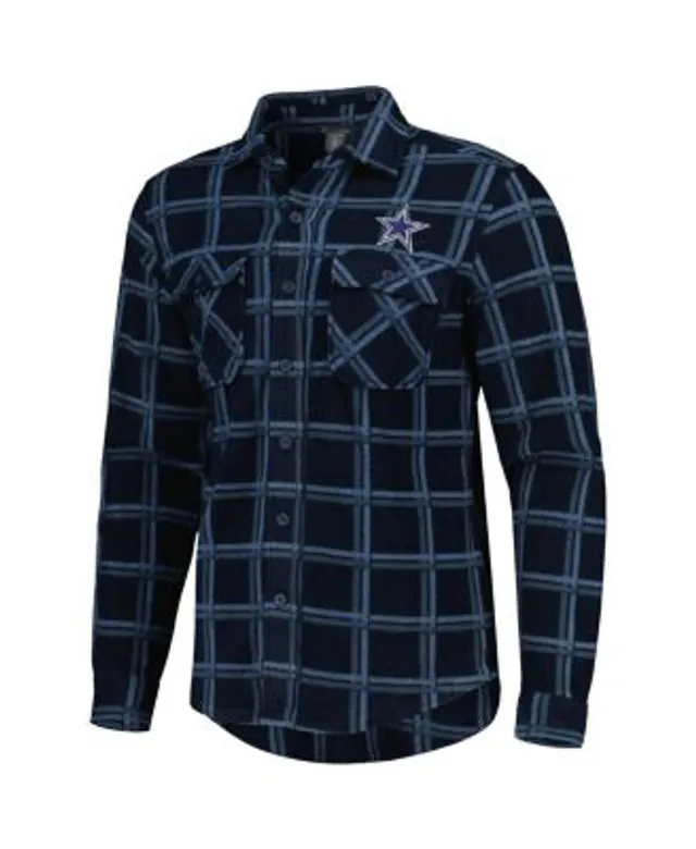 Women's St. Louis Cardinals Navy Flannel Button-Up Long Sleeve Shirt