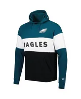 Youth Philadelphia Eagles Green Colorblock Full-Zip Hoodie