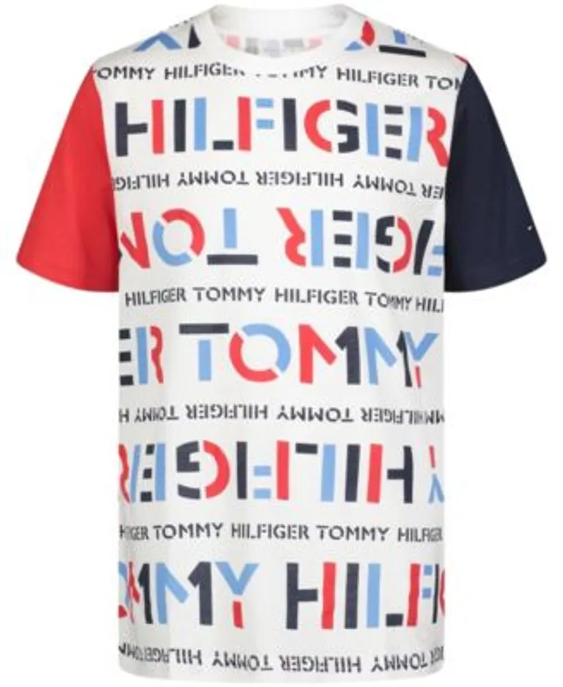 Pogo stick spring fordelagtige Encyclopedia Tommy Hilfiger Big Boys Multi Color Stencil Short Sleeves T-shirt | The  Shops at Willow Bend
