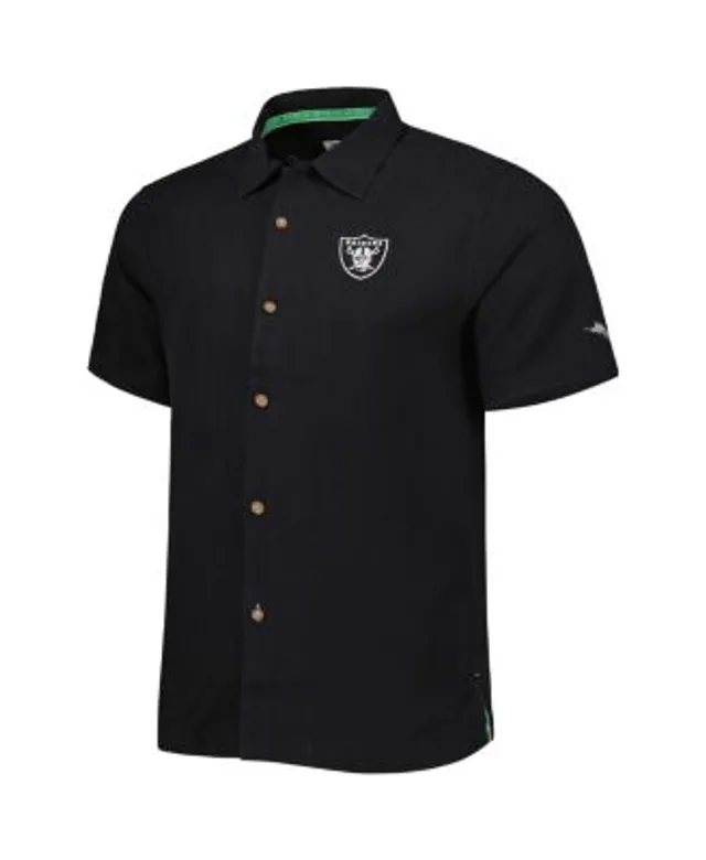 Oakland Raiders Button Up Polo Shirt 