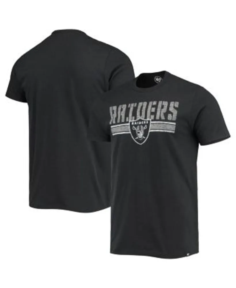 47 Brand Men's Black Las Vegas Raiders Team Stripe T-shirt
