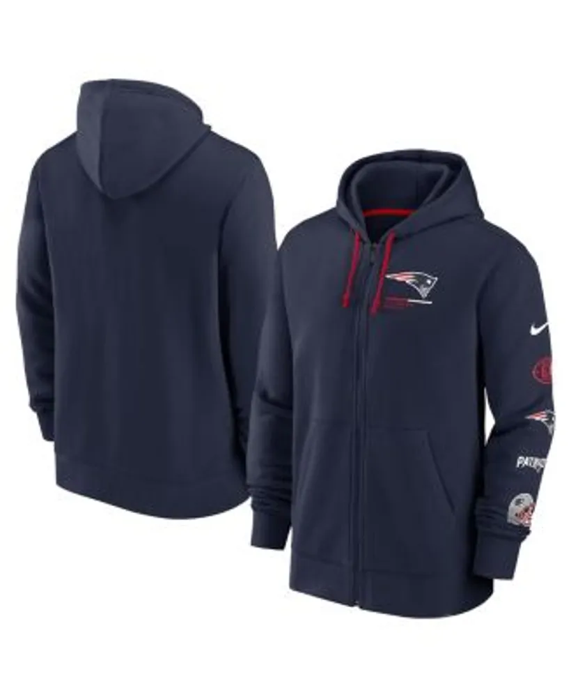 New England Patriots Nike Sideline Team Performance Full-Zip Hoodie - Gray